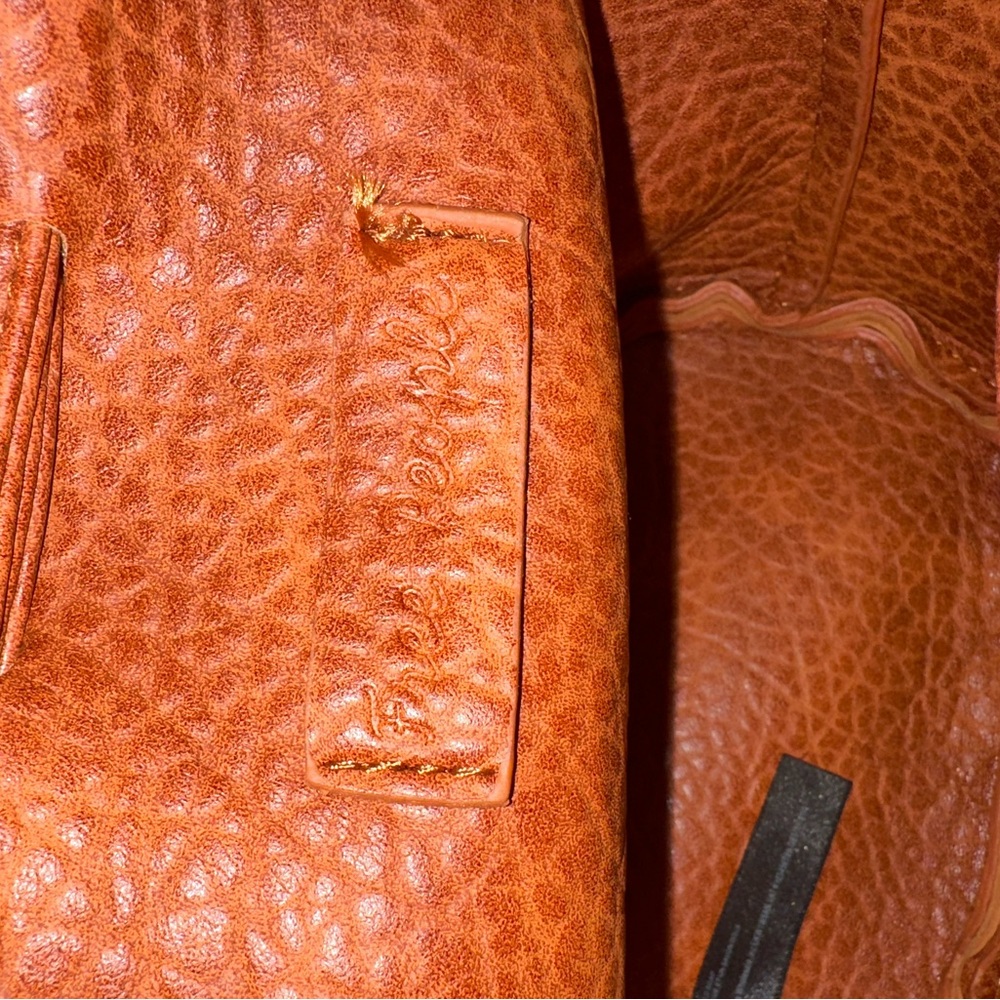 Free People Brown Vegan Pebbled Leather Drawstring Bucket Bag - Picture 5 of 7